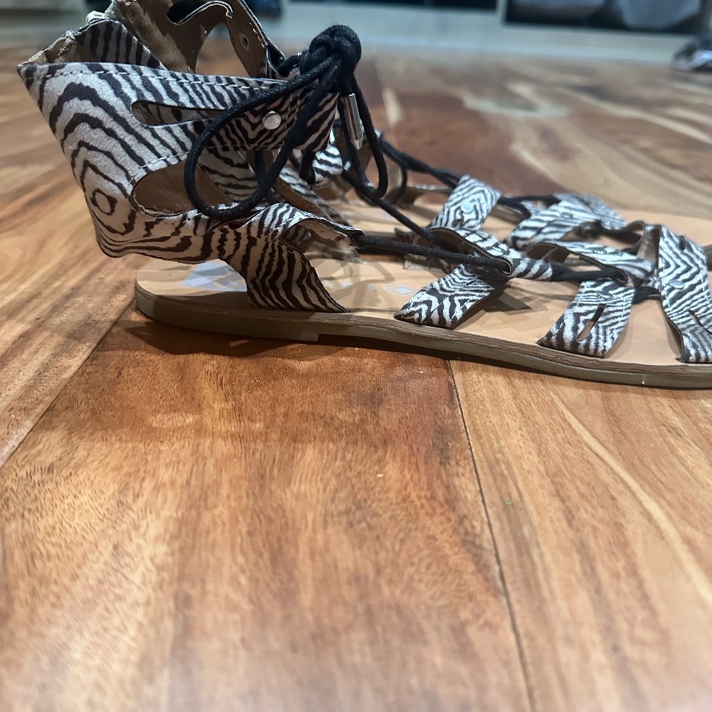 Zebra Print Gladiator Sandals